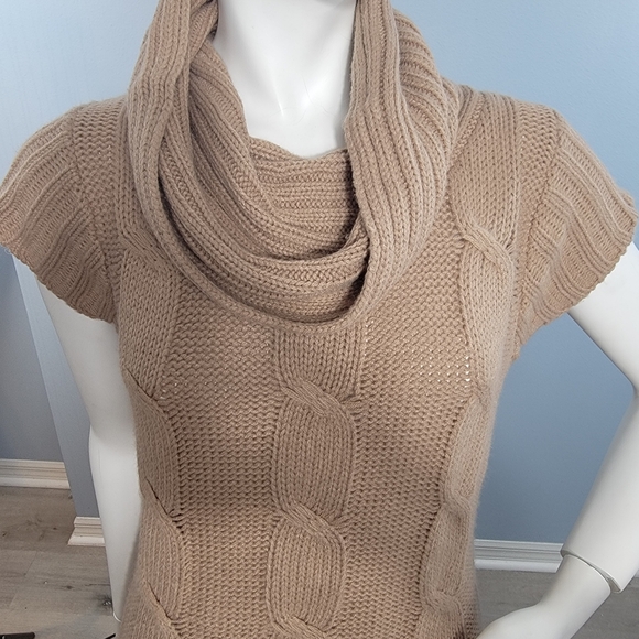 Pink Republic Y2K Cowl Neck Chunky Cable Knit Sweater Dress – Size Large - Picture 2 of 9